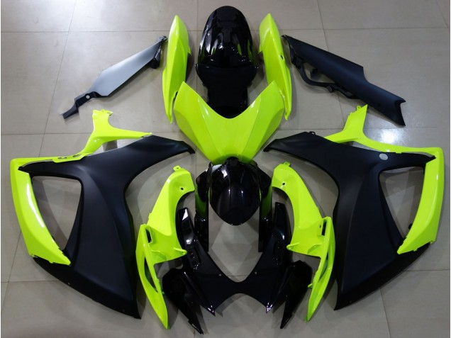 06-07 Jaune Brillant & Noir GSXR 600-750 Carénage Moto 06-07 Jaune Brillant & Noir GSXR 600-750 Carénage Moto