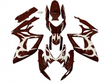 06-07 Marron & Blanc GSXR 600-750 Carénage Moto
