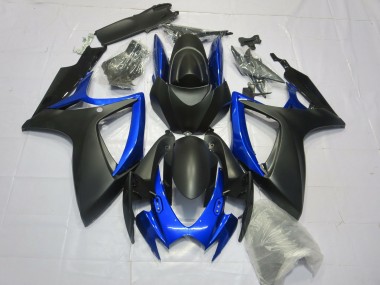 06-07 Noir Mat Bleu Brillant GSXR 600-750 Carénage Moto