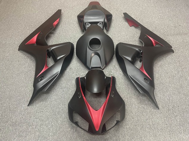 06-07 Noir Mat & Rouge CBR1000RR Carénage Moto
