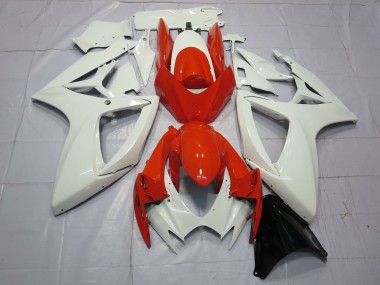 06-07 Orange & Blanc GSXR 600-750 Carénage Moto