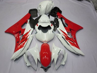 06-07 Rouge & Blanc R6 Carénage Moto