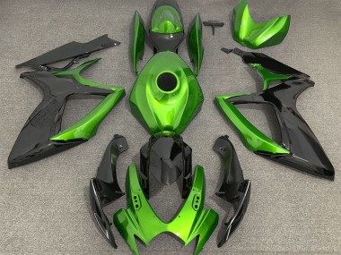 06-07 Vert Clair & Noir GSXR 600-750 Carénage Moto