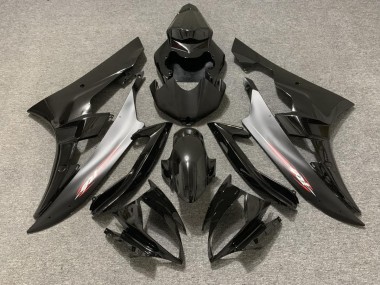 06-07 Épingle Rouge Noir Mat R6 Carénage Moto