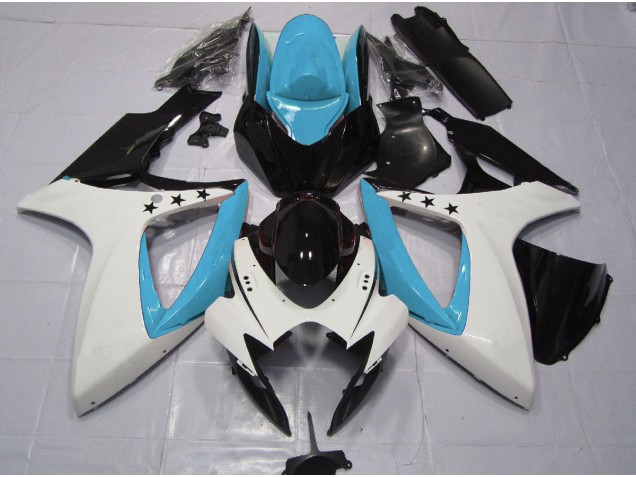 06-07 Étoile Bleu Clair GSXR 600-750 Carénage Moto