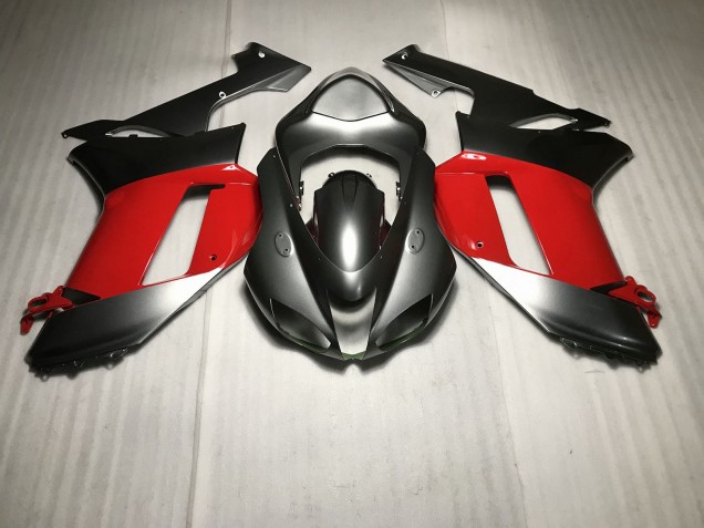 07-08 Argent Métallisé Avec Rouge ZX6R Carénage Moto 07-08 Argent Métallisé Avec Rouge ZX6R Carénage Moto