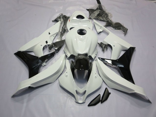 07-08 Blanc Brillant & Noir CBR600RR Carénage Moto 07-08 Blanc Brillant & Noir CBR600RR Carénage Moto
