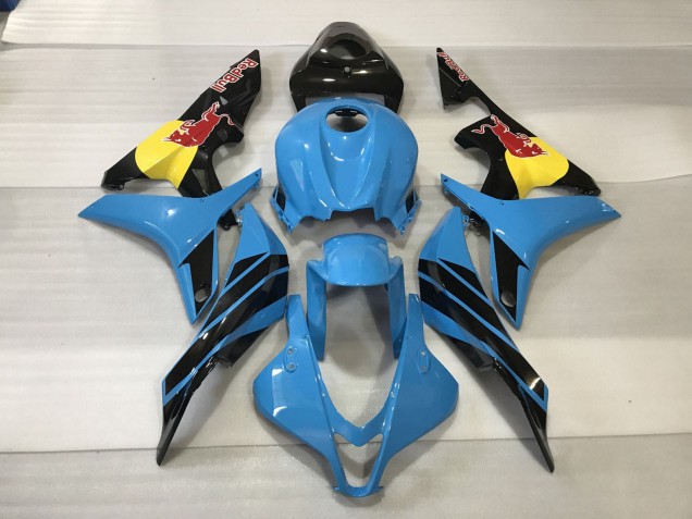 07-08 Bleu Clair Rouge Taureau CBR600RR Carénage Moto