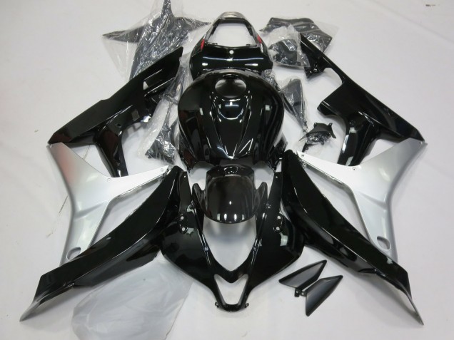 07-08 Noir Brillant & Argent CBR600RR Carénage Moto