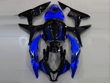 07-08 Noir Brillant & Bleu CBR600RR Carénage Moto