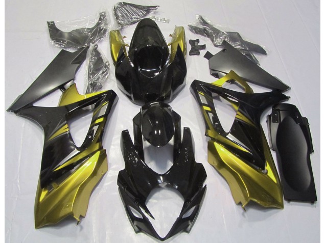 07-08 Noir Brillant & Jaune GSXR 1000 Carénage Moto