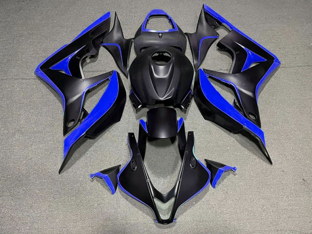 07-08 Noir Mat & Bleu CBR600RR Carénage Moto 07-08 Noir Mat & Bleu CBR600RR Carénage Moto