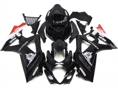 07-08 Noir Personnalisé Avec Une Touche De Blanc & De Rouge GSXR 1000 Carénage Moto
