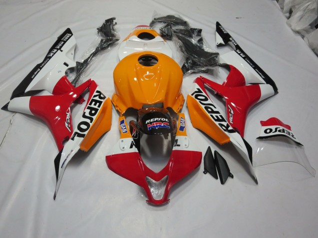 07-08 Orange Clair & Blanc Repsol CBR600RR Carénage Moto