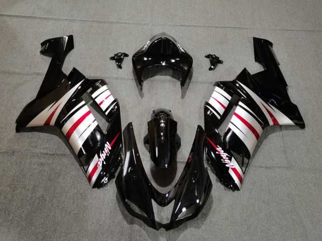 07-08 Rouge Argent & Noir ZX6R Carénage Moto 07-08 Rouge Argent & Noir ZX6R Carénage Moto