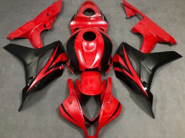 07-08 Rouge Perle & Noir CBR600RR Carénage Moto