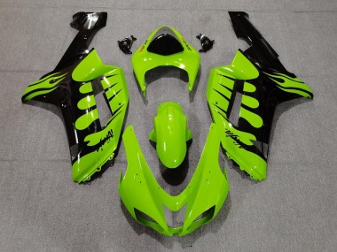 07-08 Vert Flamme ZX6R Carénage Moto