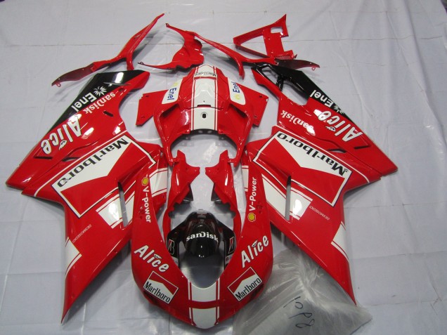 07-14 Alice & Marlboro Ducati 848 1098 1198 Carénage Moto 07-14 Alice & Marlboro Ducati 848 1098 1198 Carénage Moto