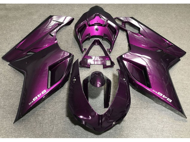 07-14 Rose Profond Ducati 848 1098 1198 Carénage Moto