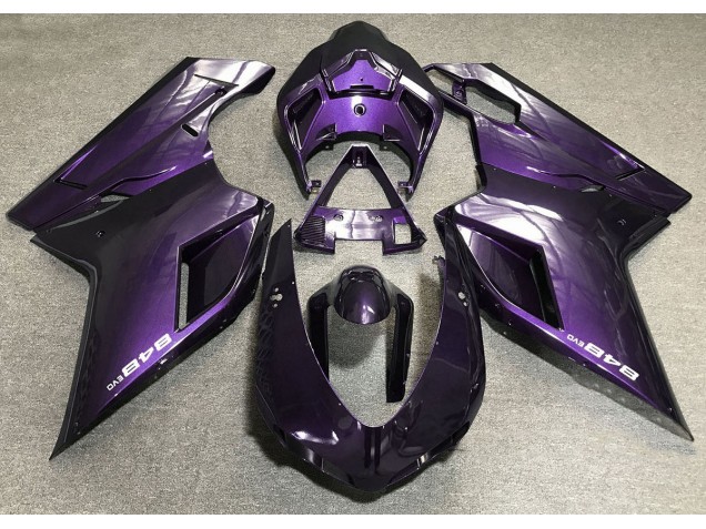 07-14 Violet Foncé Ducati 848 1098 1198 Carénage Moto