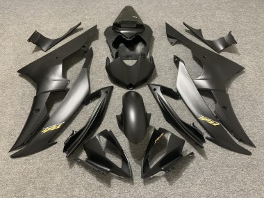 08-16 Noir Mat Avec Logo Doré R6 Carénage Moto