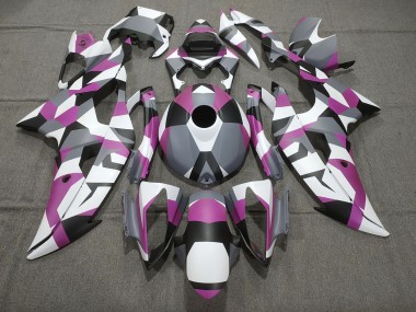 08-16 Rose Camo Uni R6 Carénage Moto