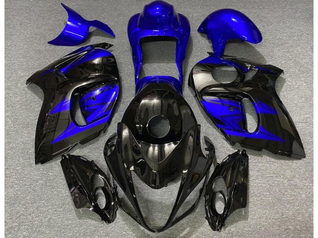 08-20 Noir Brillant & Bleu Profond GSXR 1300 Carénage Moto 08-20 Noir Brillant & Bleu Profond GSXR 1300 Carénage Moto