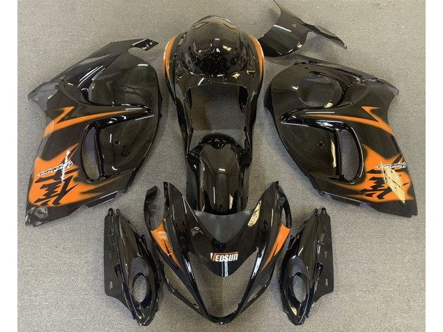 08-20 Noir Brillant & Orange GSXR 1300 Carénage Moto