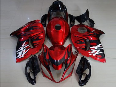 08-20 Rosso Vibrante E Fiamma GSXR 1300 Carénage Moto