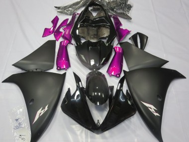 09-11 Noir Mat & Rose R1 Carénage Moto