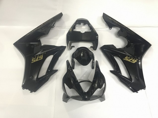 09-12 Noir Brillant & Or Daytona 675 Carénage Moto 09-12 Noir Brillant & Or Daytona 675 Carénage Moto