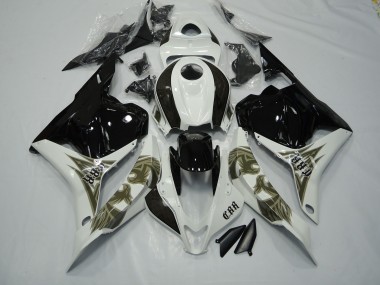 09-12 Or Noir & Blanc CBR600RR Carénage Moto