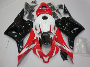 09-12 Rouge Brillant Blanc & Noir CBR600RR Carénage Moto