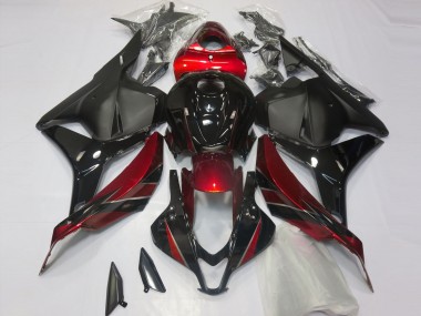 09-12 Rouge Brillant & Noir CBR600RR Carénage Moto