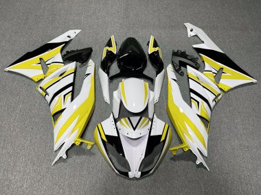 09-12 Zag Jaune Blanc & Noir ZX6R Carénage Moto