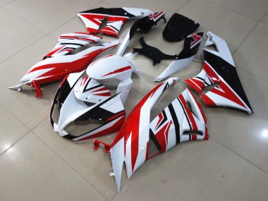 09-12 Zagg Rouge Blanc ZX6R Carénage Moto