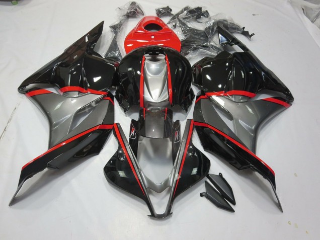 09-12 Épingle Rouge Noir & Gris CBR600RR Carénage Moto
