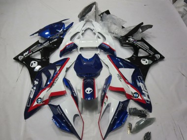 09-14 Alien Bleu & Blanc S1000RR Carénage Moto