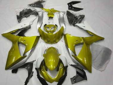 09-16 Jaune Brillant & Blanc GSXR 1000 Carénage Moto
