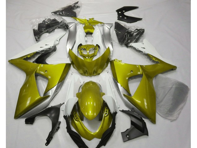 09-16 Jaune Brillant & Blanc GSXR 1000 Carénage Moto