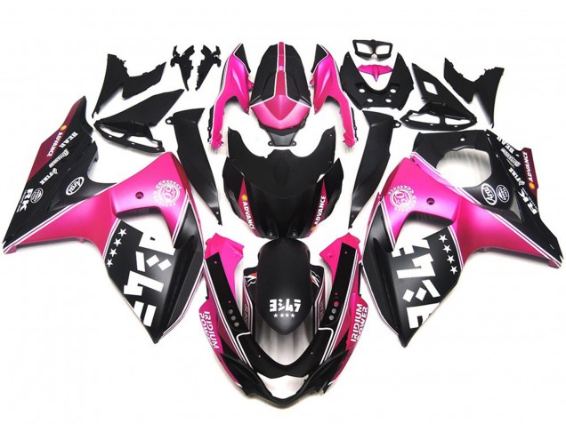 09-16 Logos Personnalisés Rose Mat GSXR 1000 Carénage Moto 09-16 Logos Personnalisés Rose Mat GSXR 1000 Carénage Moto