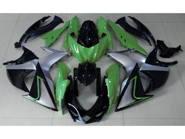 09-16 Vert Argent & Noir GSXR 1000 Carénage Moto 09-16 Vert Argent & Noir GSXR 1000 Carénage Moto