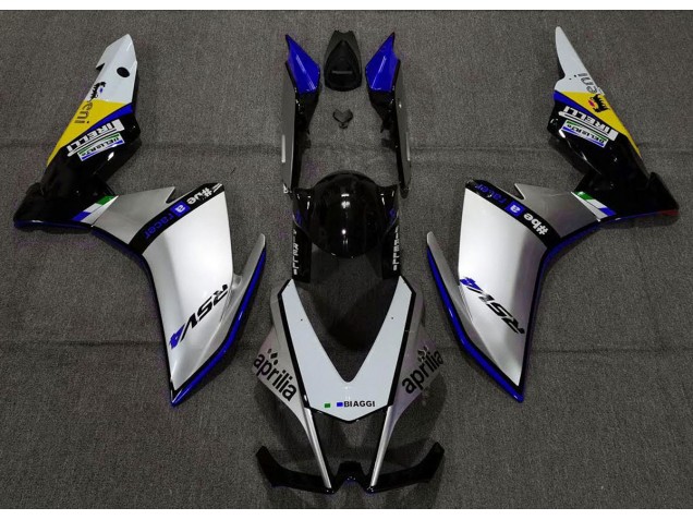 10-15 Argent Pirelli & Bleu RSV4 1000 Carénage Moto