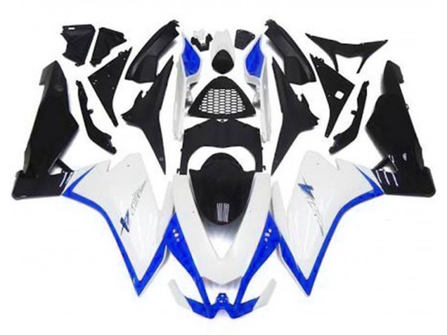 10-15 Blanc Brillant & Bleu RSV4 1000 Carénage Moto 10-15 Blanc Brillant & Bleu RSV4 1000 Carénage Moto