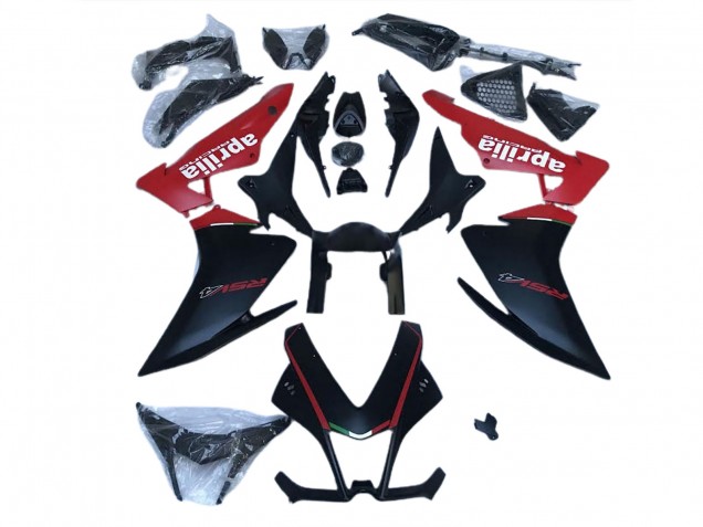 10-15 Noir Mat & Rouge RSV4 1000 Carénage Moto 10-15 Noir Mat & Rouge RSV4 1000 Carénage Moto