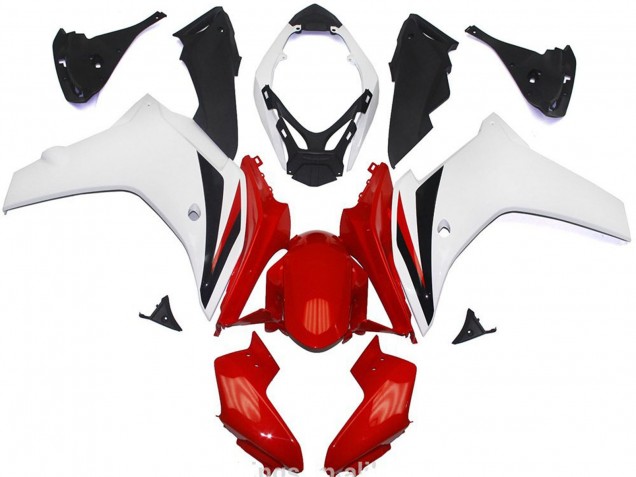 11-12 Brillant Rouge & Blanc CBR600F Carénage Moto