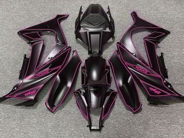 11-15 Doublure Noir Mat & Rose ZX10R Carénage Moto