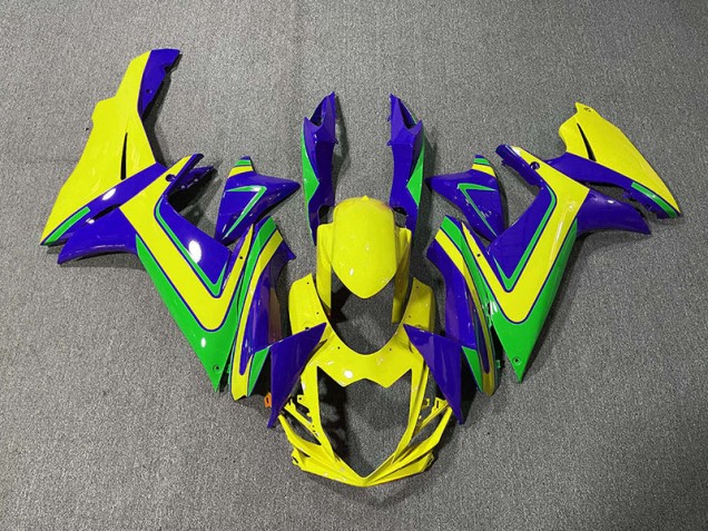 11-24 Orange Vert & Bleu GSXR 600-750 Carénage Moto