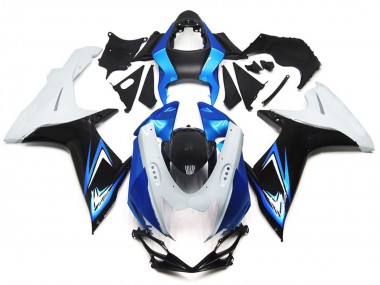 11-24 Style Bleu Clair & Blanc Brillant Avec Noir GSXR 600-750 Carénage Moto