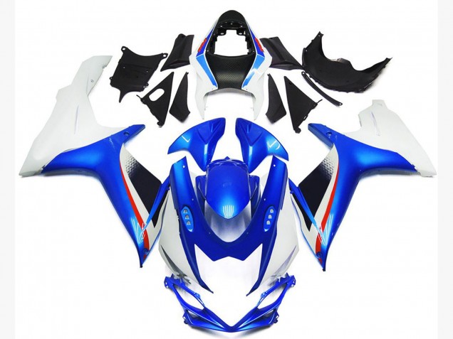 11-24 Style Bleu Profond & Blanc Brillant GSXR 600-750 Carénage Moto 11-24 Style Bleu Profond & Blanc Brillant GSXR 600-750 Carénage Moto